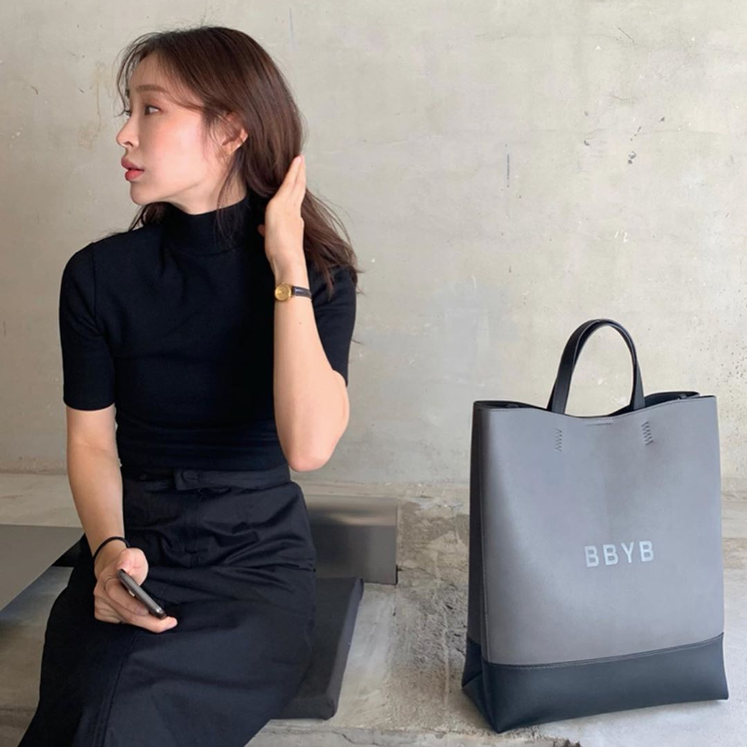 BBYB | 비비와이비 [@hyeim__j] BRUNI Unisex Tote Bag (Charcoal Grey)