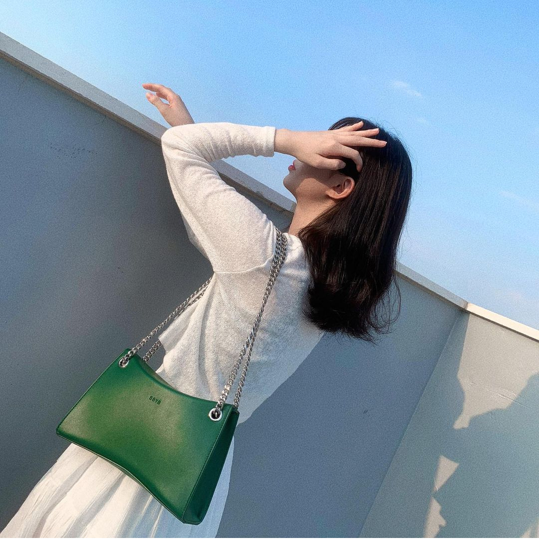 BBYB | 비비와이비 [@mongupal] Nicke Chain Shoulder Bag (Forest Green)