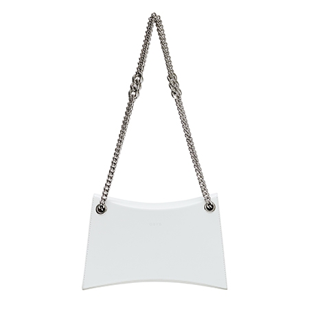 Nicke Chain Shoulder Bag (Titanium White)